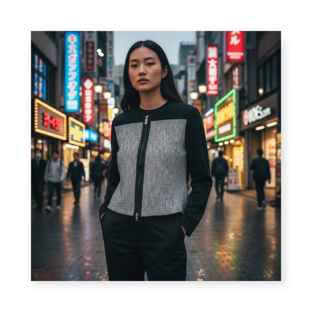 Pinko Italian Tweed Crop Jacket With Stretch Panels Black White Us 6 Hot